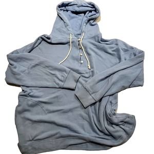 AERIE BABY BLUE WOMEN'S‎ SIZE MEDUIM WITH SIDE POCKET HOODED JACKET